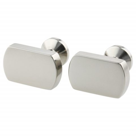 Flat rectangular cufflinks