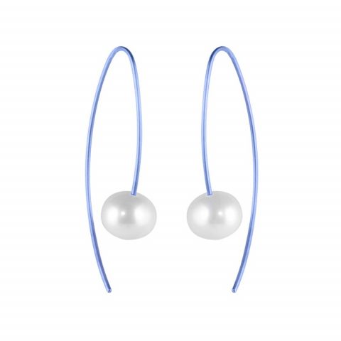 Stem drop pearls - Navy