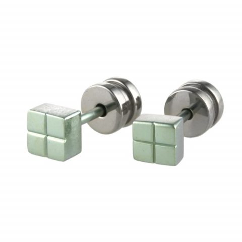 Square cross studs