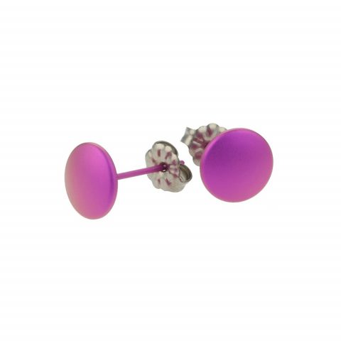 Titanium button stud earrings