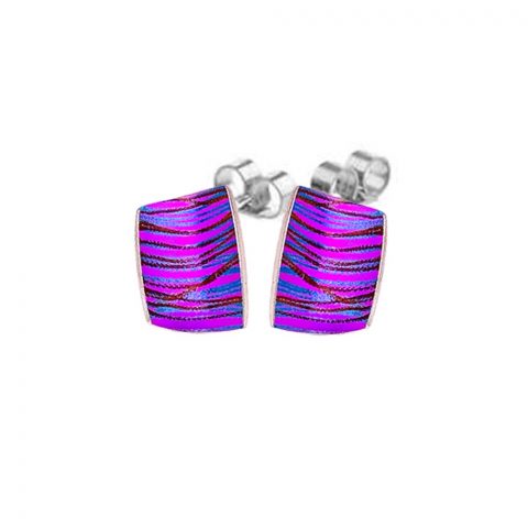 Pink Titanium artist stud earrings
