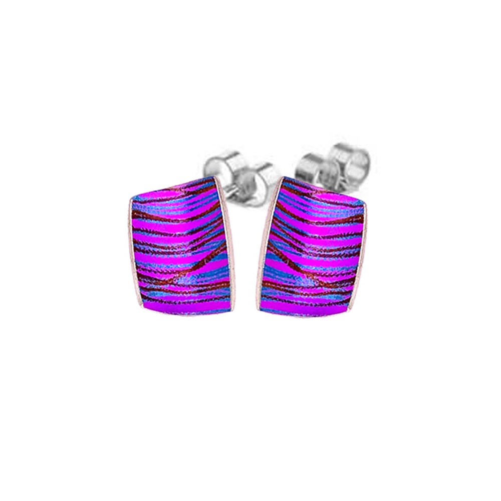 Pink Titanium artist stud earrings