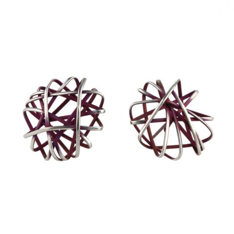 Hypoallergenic titanium frame stud earrings
