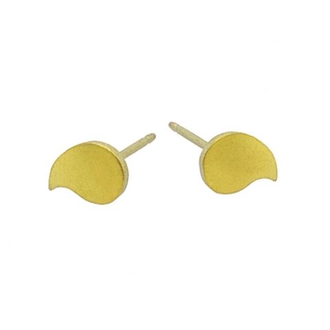 Yellow Titanium droplet studs. Hypoallergenic jewellery from TouchTitanium.com