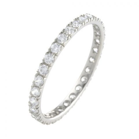 Beautiful titanium eternity ring hypoallergenic and skin friendly with diamonds