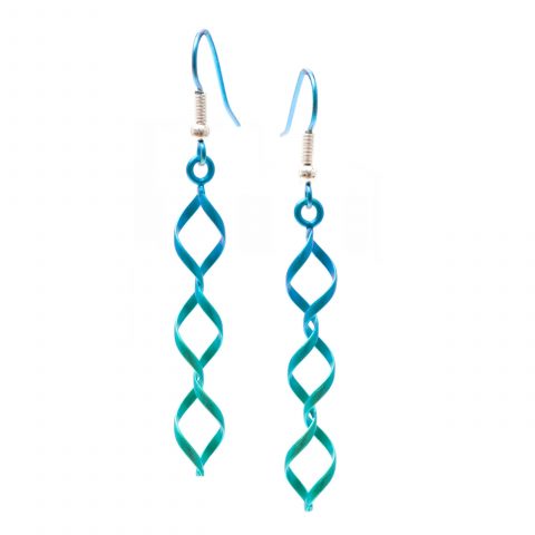 Green loop wire earrings from TouchTitanium.com