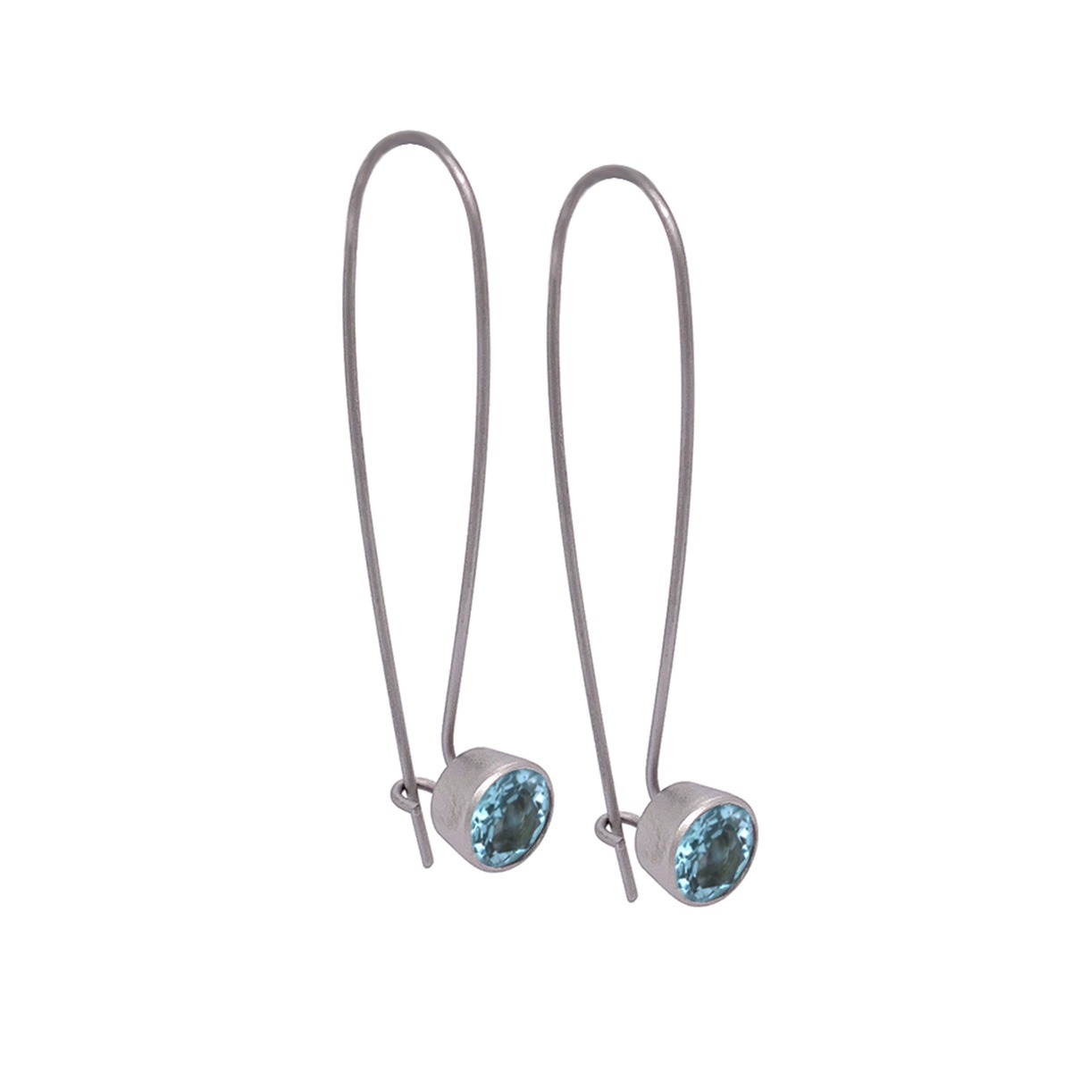Titanium drop earrings featuring beautiful gemstones